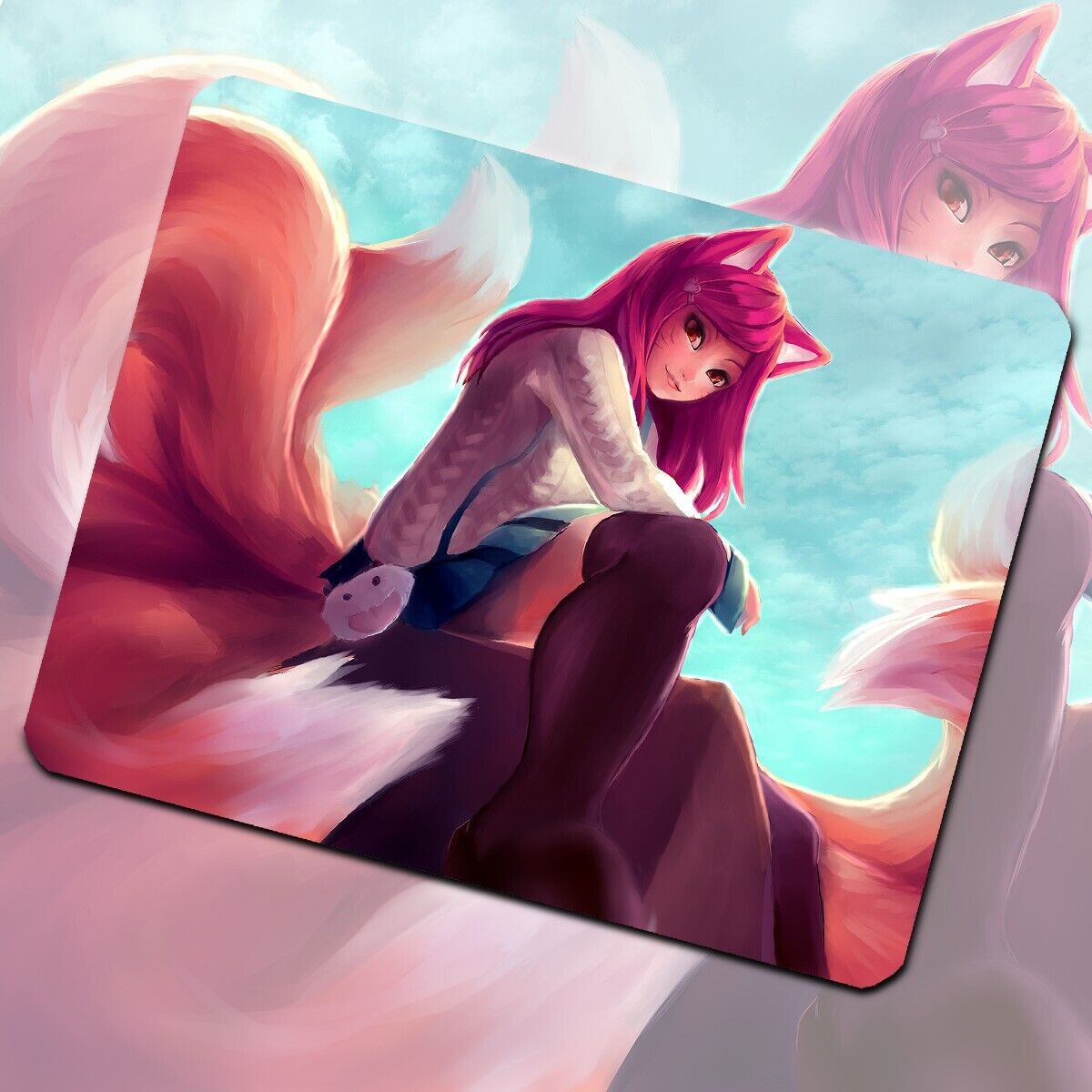Tappetino per Mouse Fan Art " Ahri " Anime Manga Videogames Movies Mouse Pad