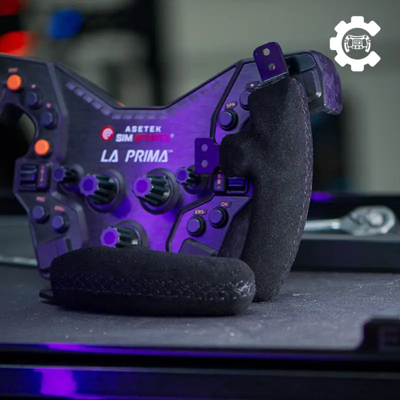 Maniglie del volante Asetek SimSports Formula Regular con pelle scamosciata