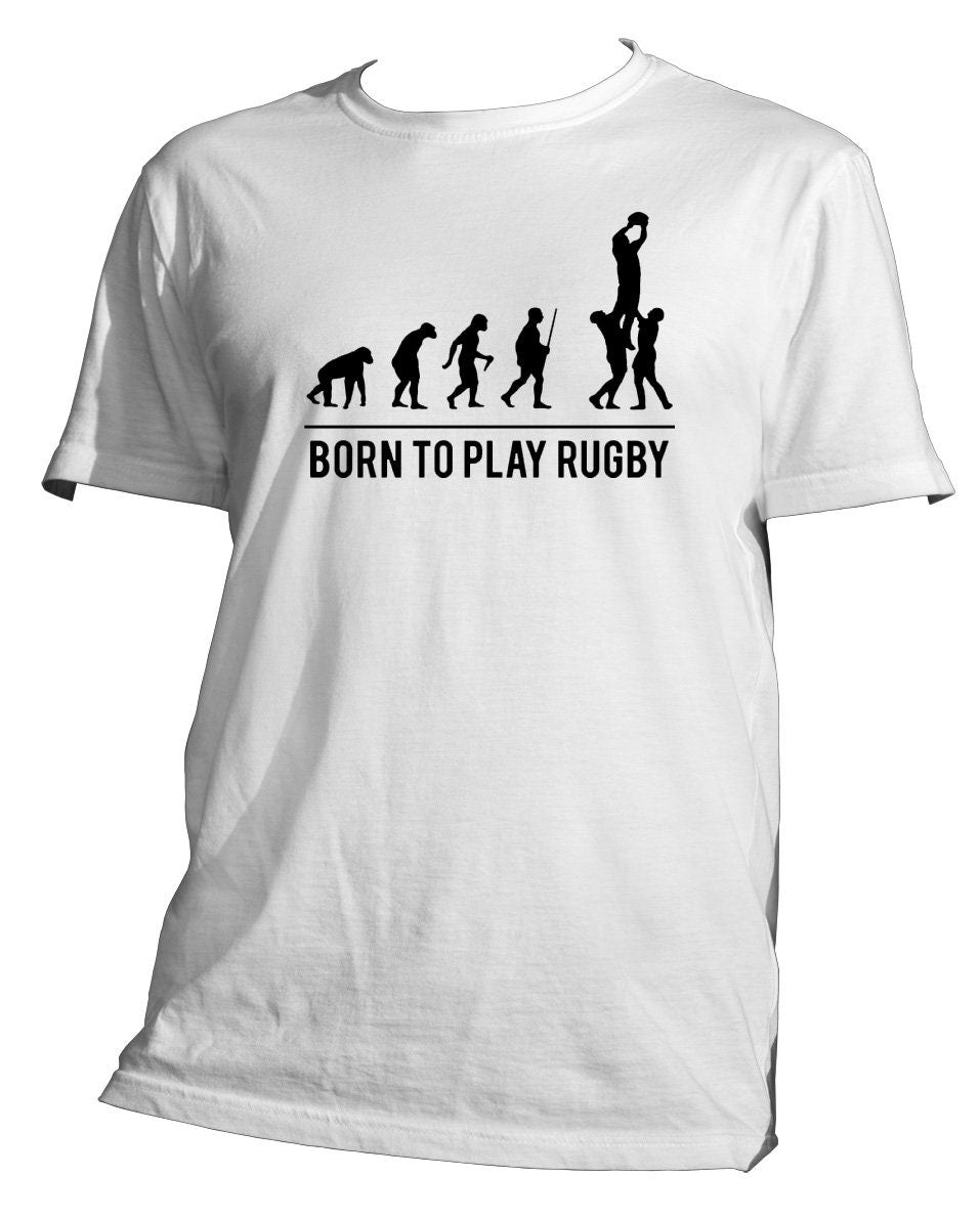 T-Shirt maglietta regalo born to play rugby, giocatore rugby