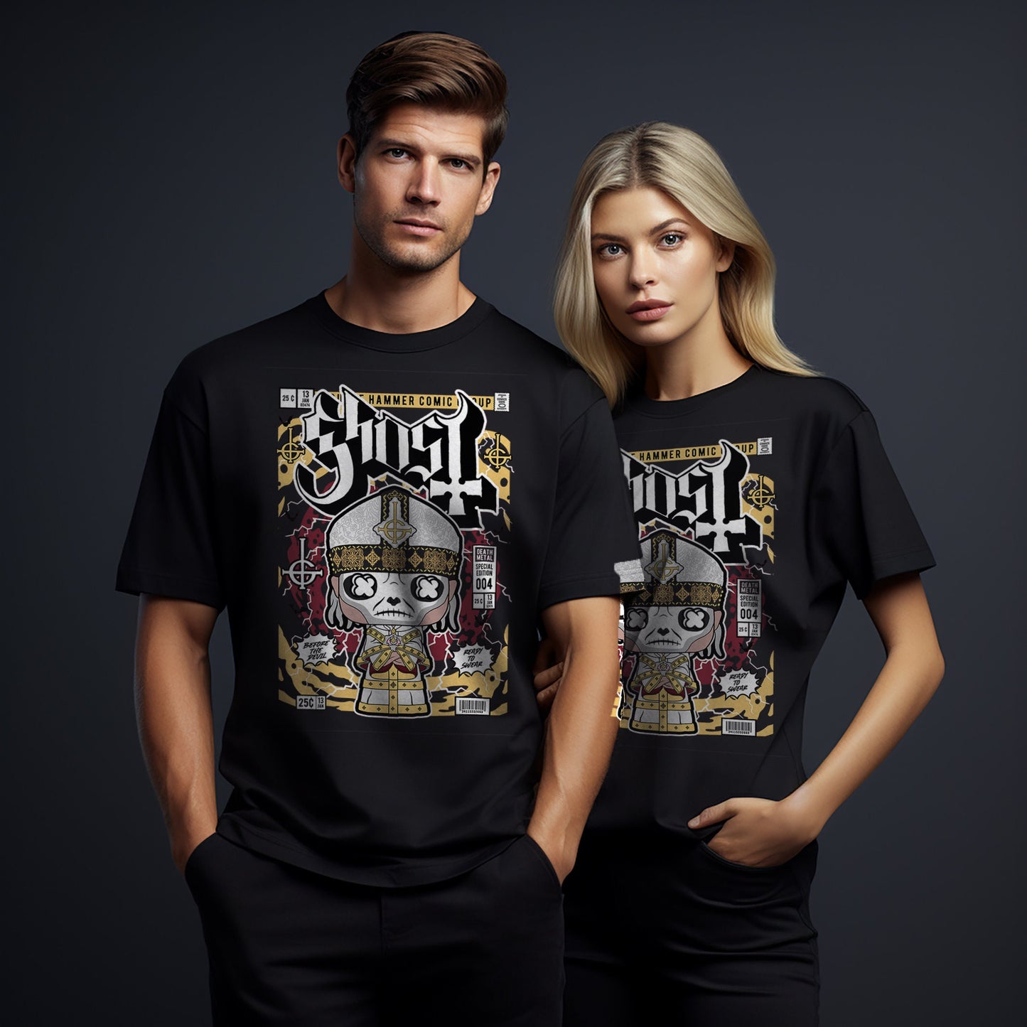 T-Shirt maglietta FanArt Ghost Manga Videogames Film SerieTV Music