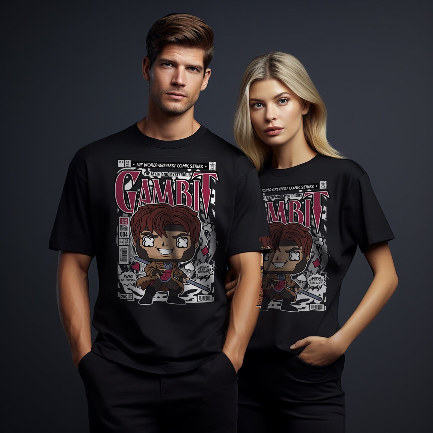 T-Shirt maglietta FanArt Gambit Manga Videogames Film SerieTV Music