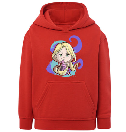 Felpa Bambino con cappuccio Rapunzel anime manga fan art scegli la tua