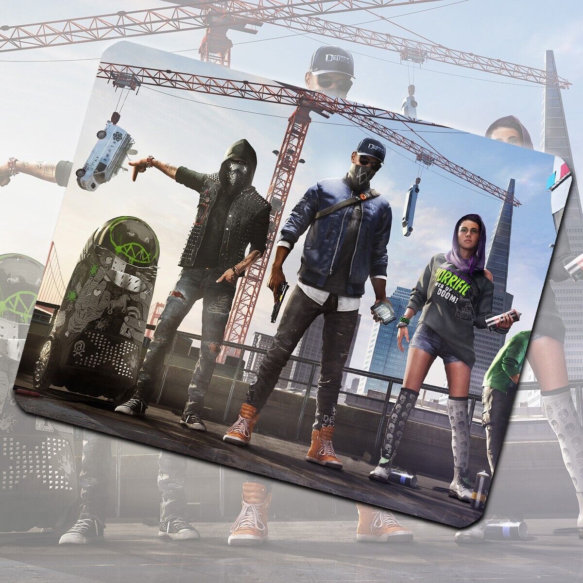 Mouse Pad Fan Art " Watch Dogs '" Anime Manga Videogames Movies NGW01