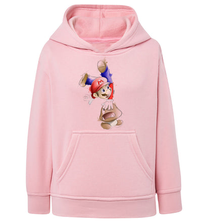 Felpa Bambino con cappuccio Super Mario anime manga fan art scegli la tua