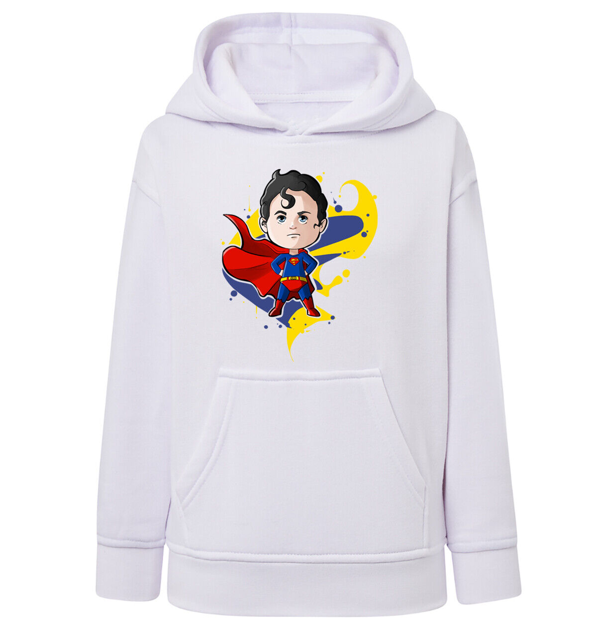 Felpa Bambino con cappuccio Superman anime manga fan art scegli la tua