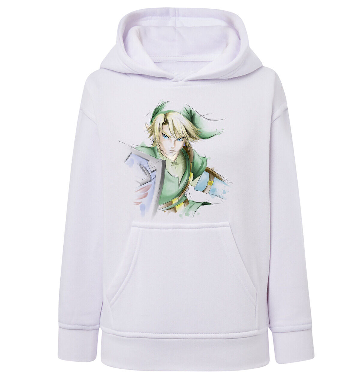 Felpa Bambino con cappuccio Zelda Link anime manga fan art scegli la tua