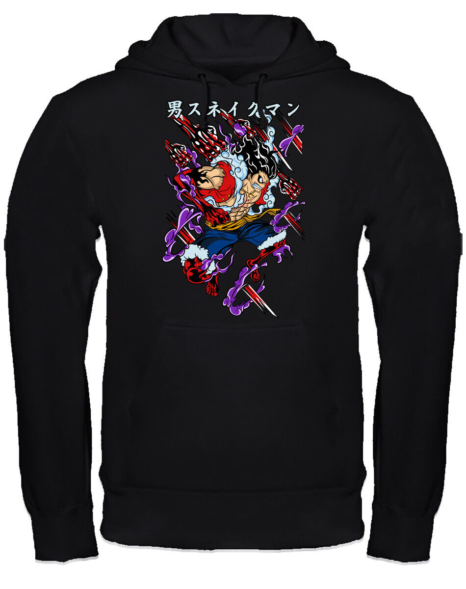 Felpa con cappuccio anime manga One Piece fan art scegli la tua