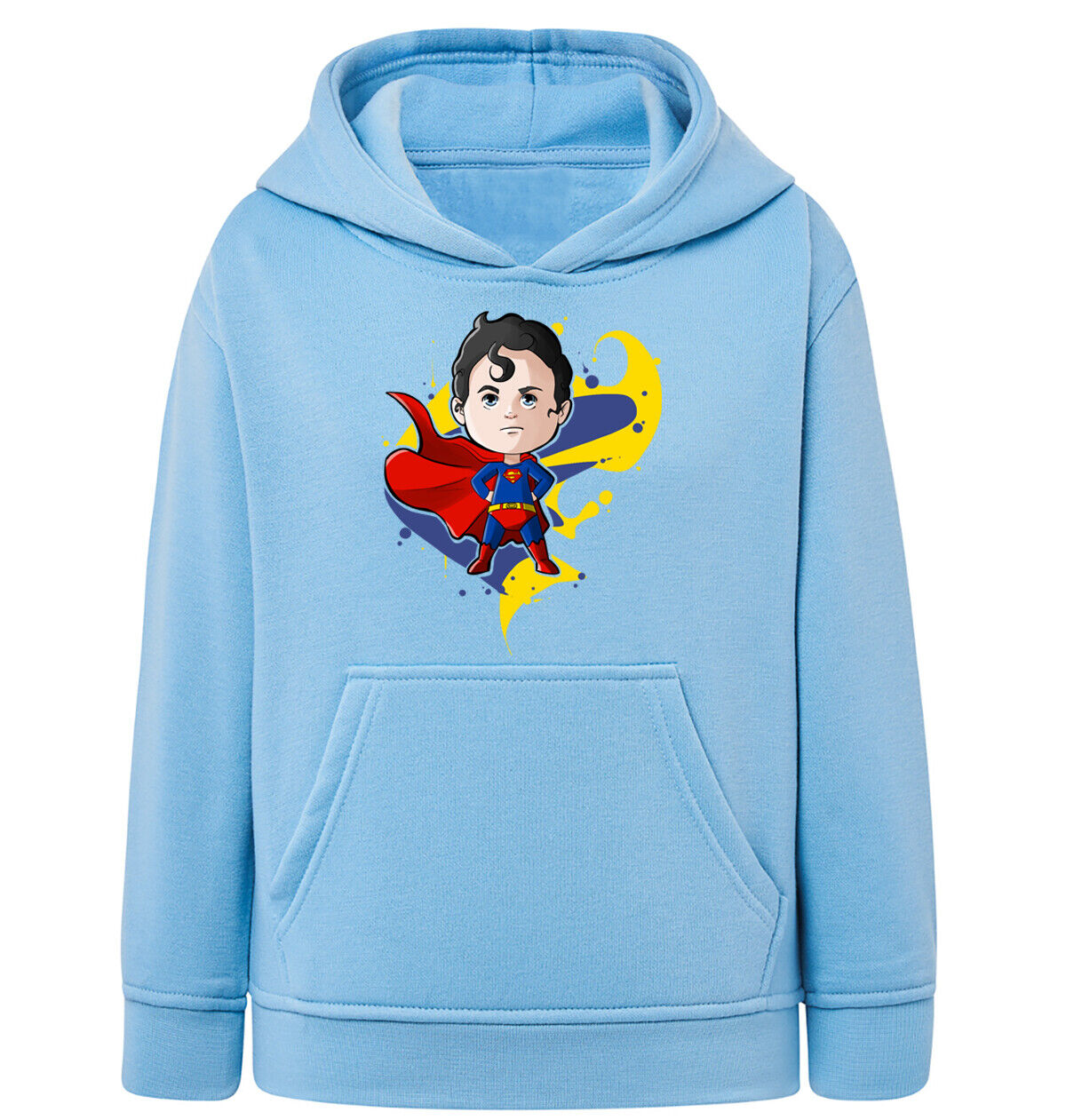 Felpa Bambino con cappuccio Superman anime manga fan art scegli la tua