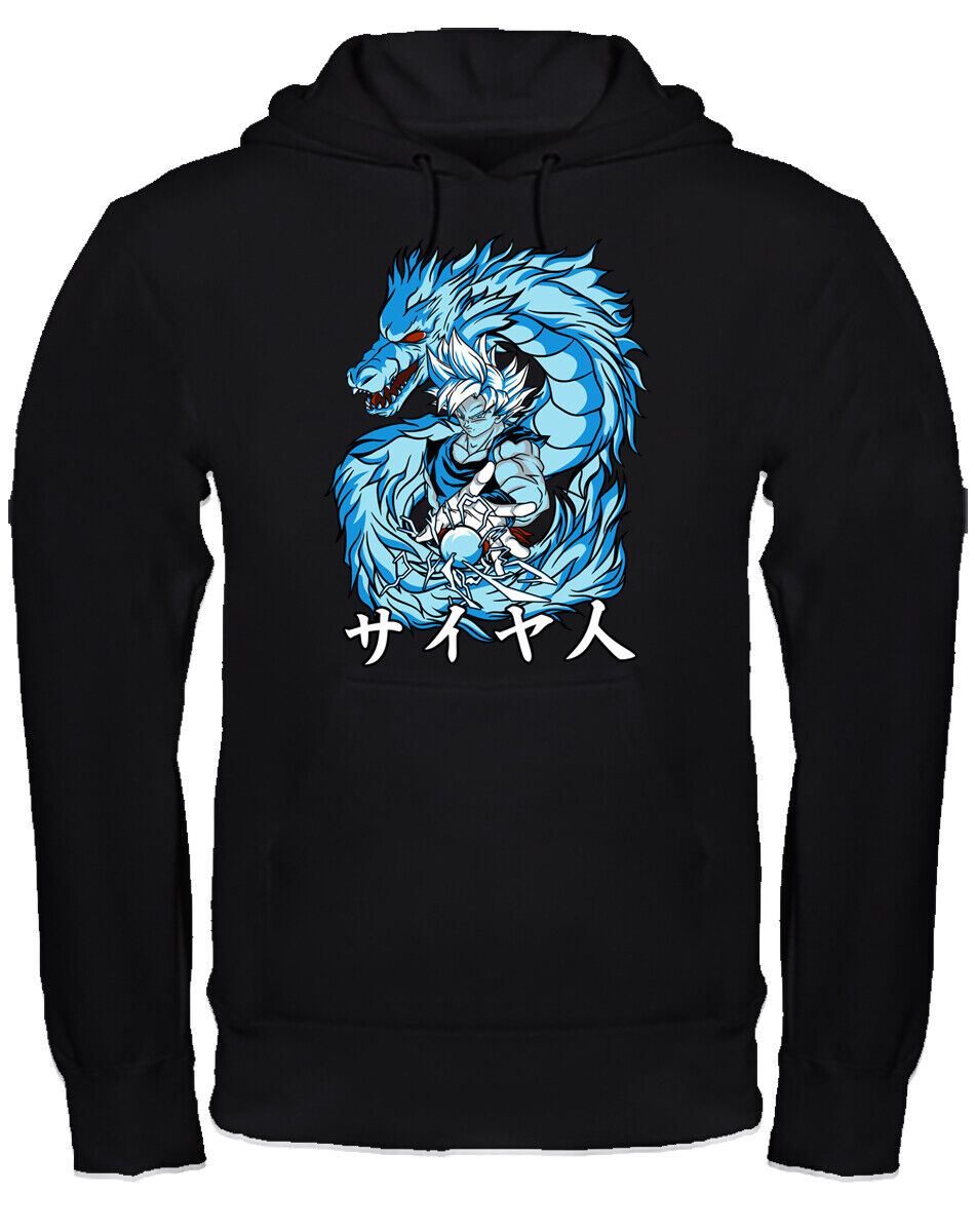 Felpa con cappuccio anime manga Dragonball fan art scegli la tua