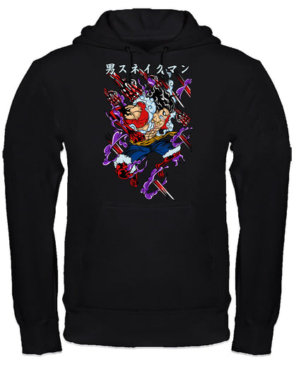 Felpa con cappuccio anime manga One Piece fan art scegli la tua