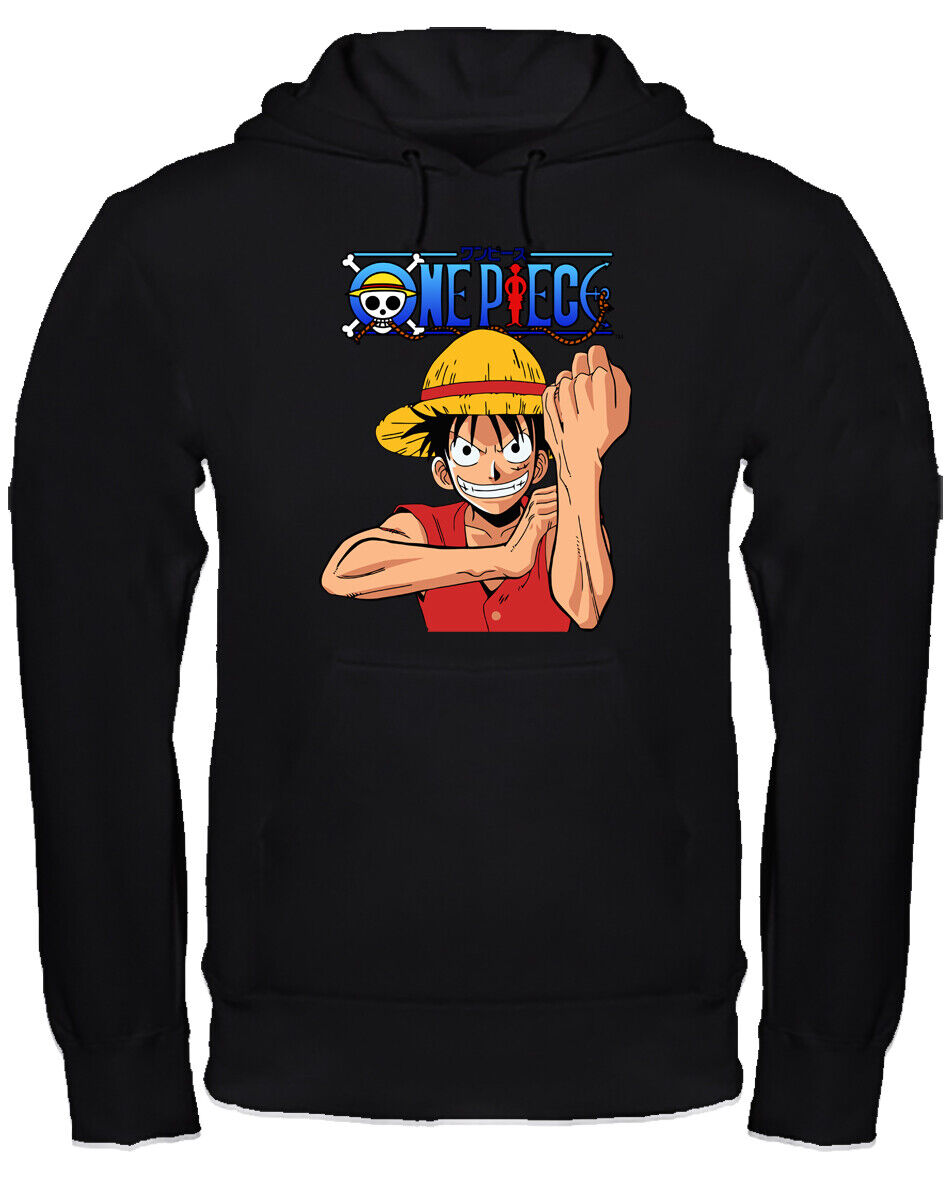 Felpa con cappuccio anime manga One Piece fan art scegli la tua