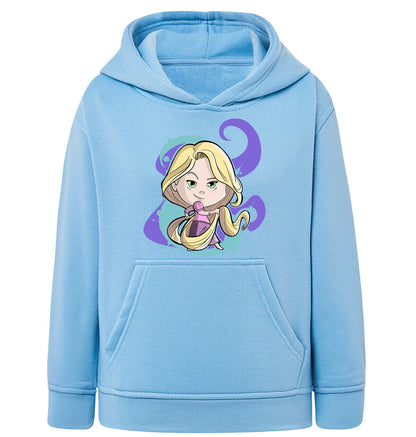 Felpa Bambino con cappuccio Rapunzel anime manga fan art scegli la tua