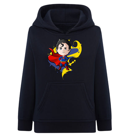 Felpa Bambino con cappuccio Superman anime manga fan art scegli la tua