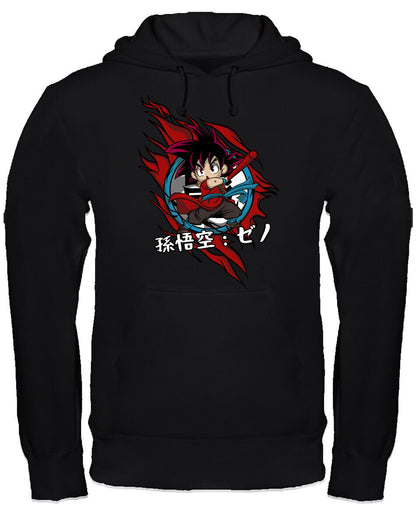 Felpa con cappuccio anime manga Dragonball fan art scegli la tua