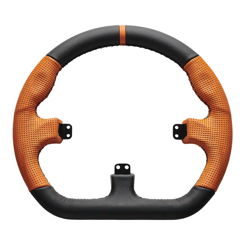 Asetek SimSports chiuso D cerchio in pelle arancione