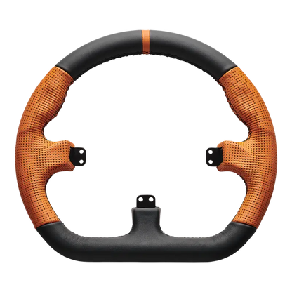 Asetek SimSports chiuso D cerchio in pelle arancione