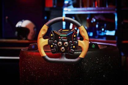 Asetek SimSports chiuso D cerchio in pelle arancione