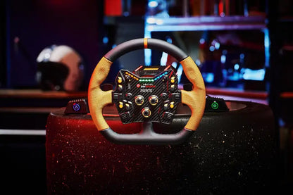 Asetek SimSports chiuso D cerchio in pelle arancione