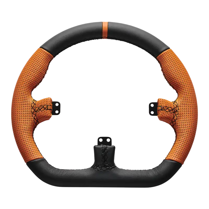 Asetek SimSports chiuso D cerchio in pelle arancione