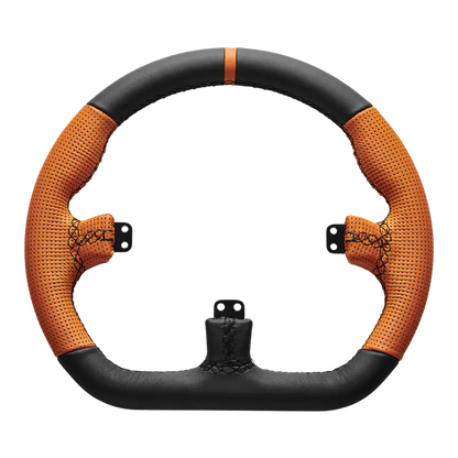 Asetek SimSports chiuso D cerchio in pelle arancione