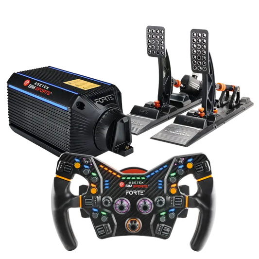 Pacchetto pedali Asetek SimSports Forte 18nm Iinvicta serie S