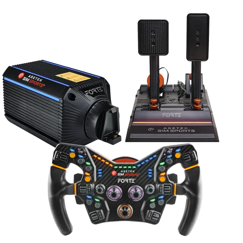 Asetek SimSports Forte 18Nm e Pedali Forte PS Bundle