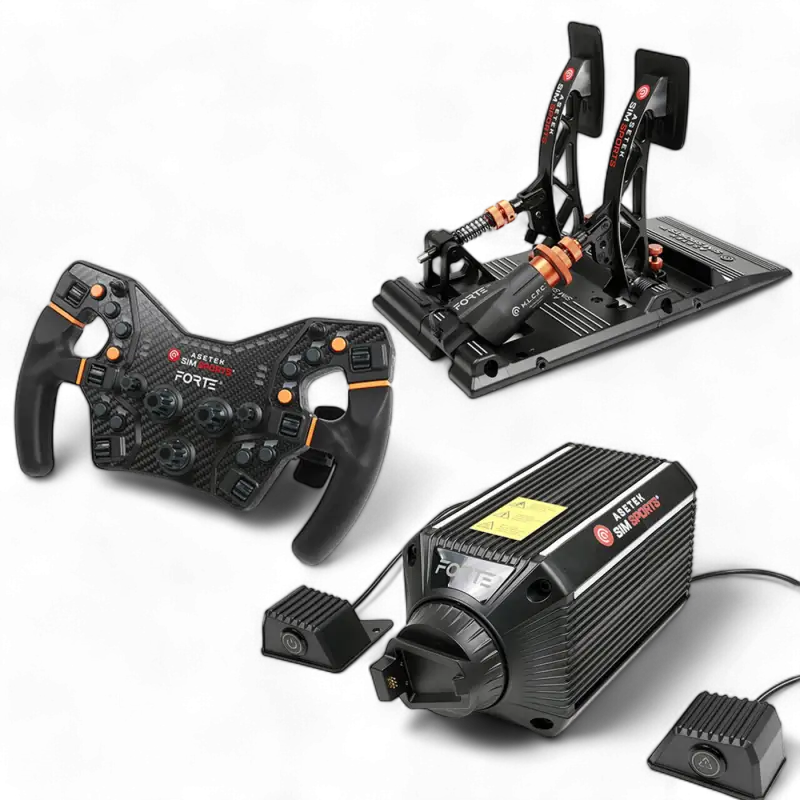 Asetek SimSports Forte 18Nm e Pedali Forte PS Bundle