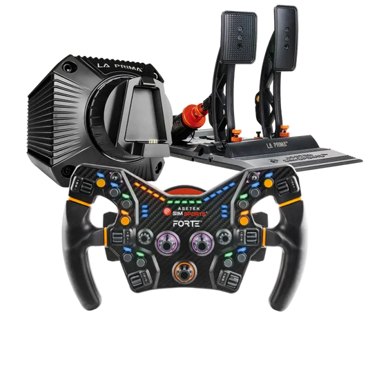 Asetek SimSports La Prima + Forte Formula Wheel & La Prima Pedals Bundle