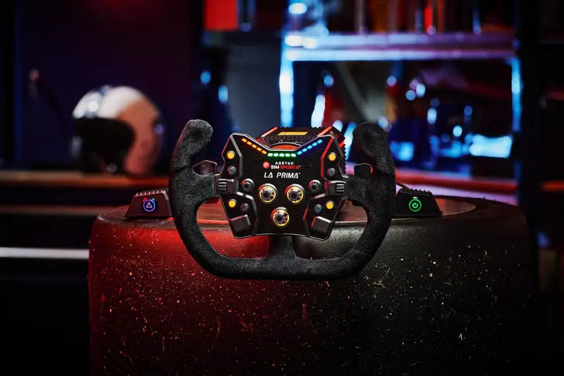 Asetek SimSports Open D Cerchio in pelle scamosciata nera