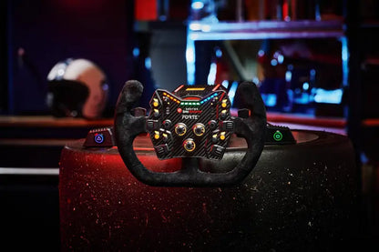 Asetek SimSports Open D Cerchio in pelle scamosciata nera
