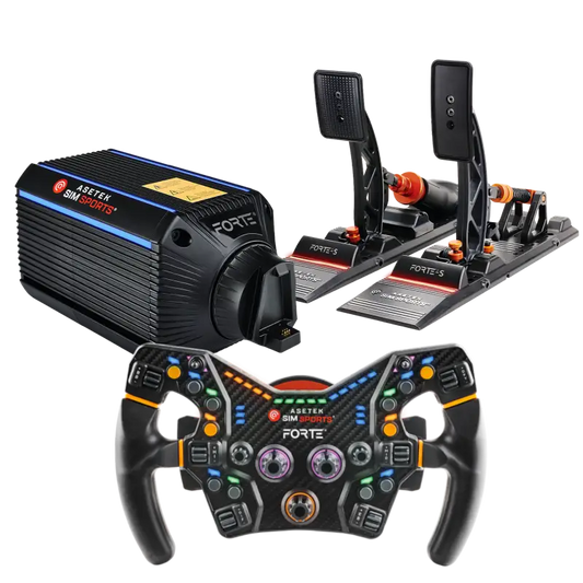 Asetek SimSports® Forte™ 18Nm e Pedali Forte Serie S Bundle