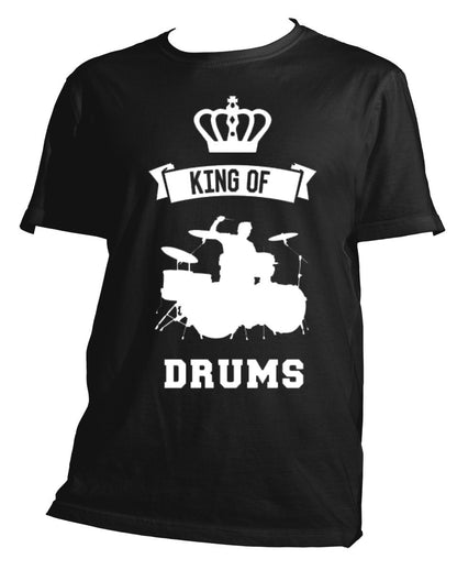 T-Shirt maglietta batterista "king of drums" regalo divertente