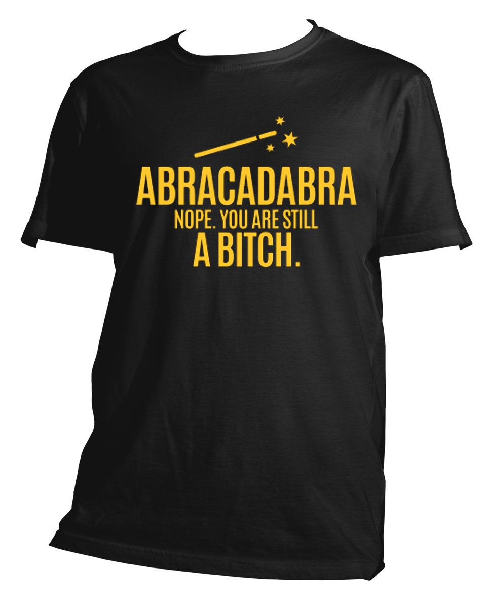 T-Shirt divertente regalo scherzo Abracadabra