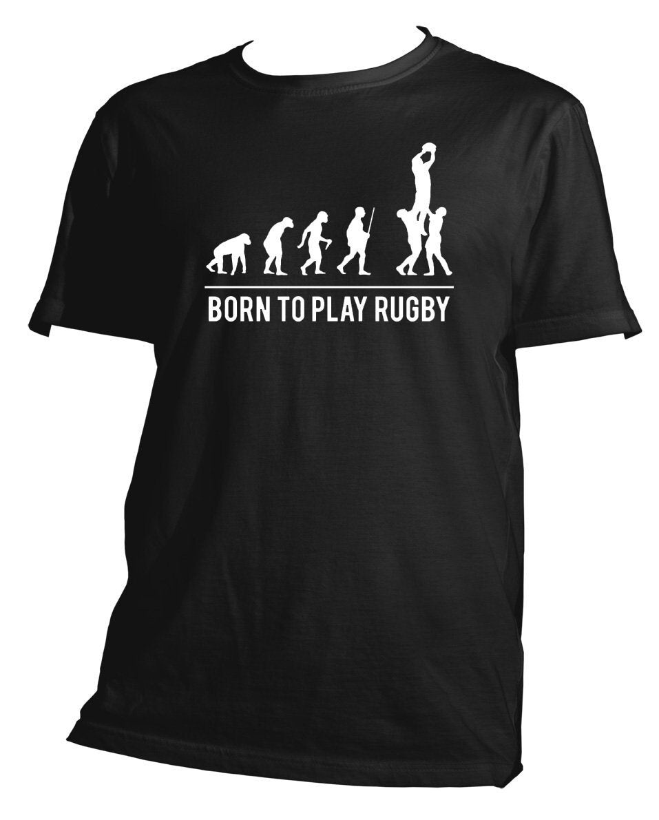 T-Shirt maglietta regalo born to play rugby, giocatore rugby