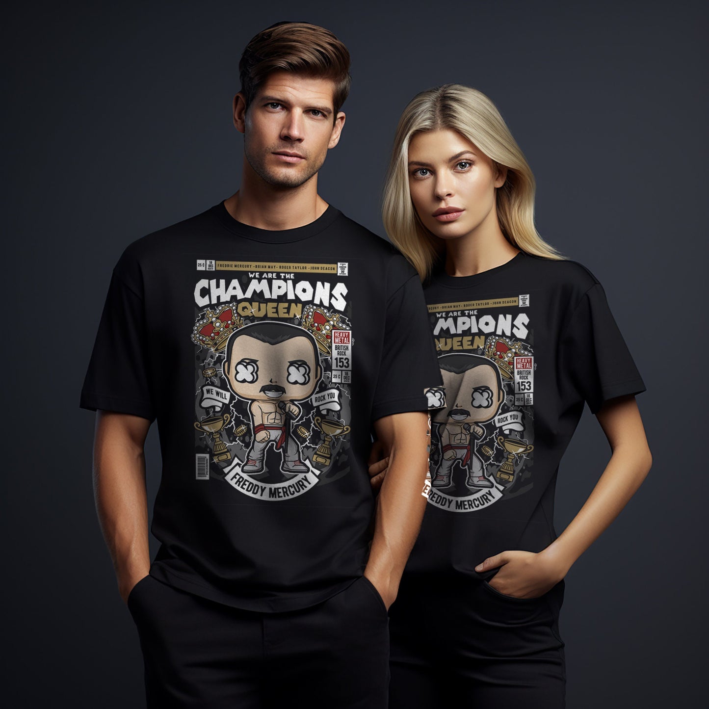 T-Shirt maglietta FanArt Freddy Mercury 3 Manga Videogames Film SerieTV Music