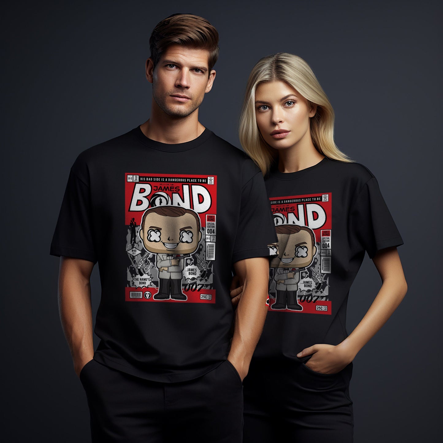 T-Shirt maglietta FanArt James Bond Manga Videogames Film SerieTV Music