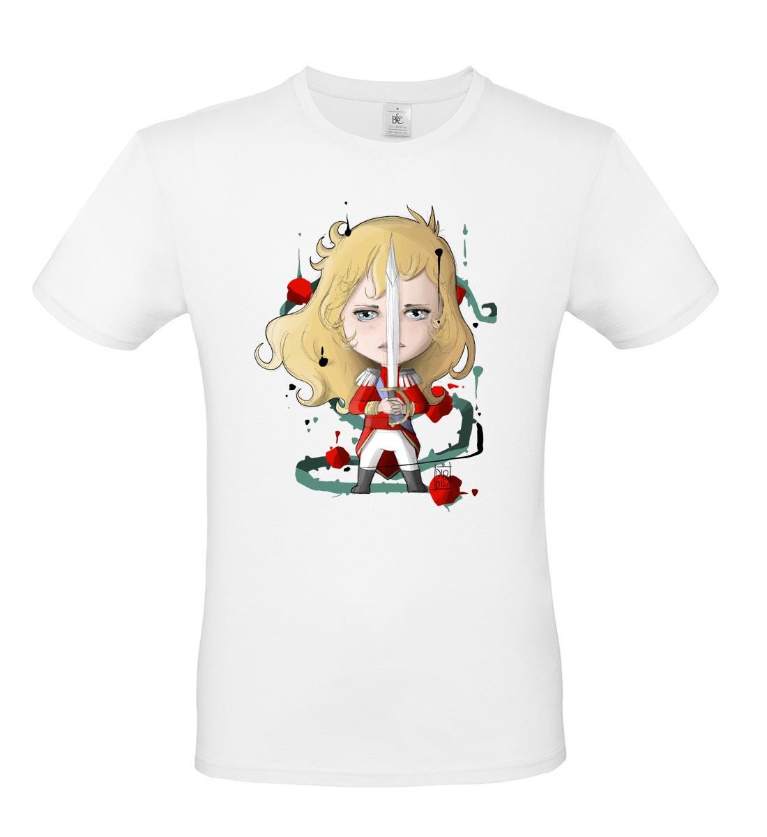 T-Shirt fan art Vintage Lady Oscar illustrazione by didibi illustrazioni
