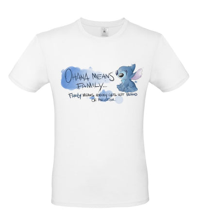T-Shirt fan art Stitch Ohana Means Family illustrazione by didibi illustrazioni