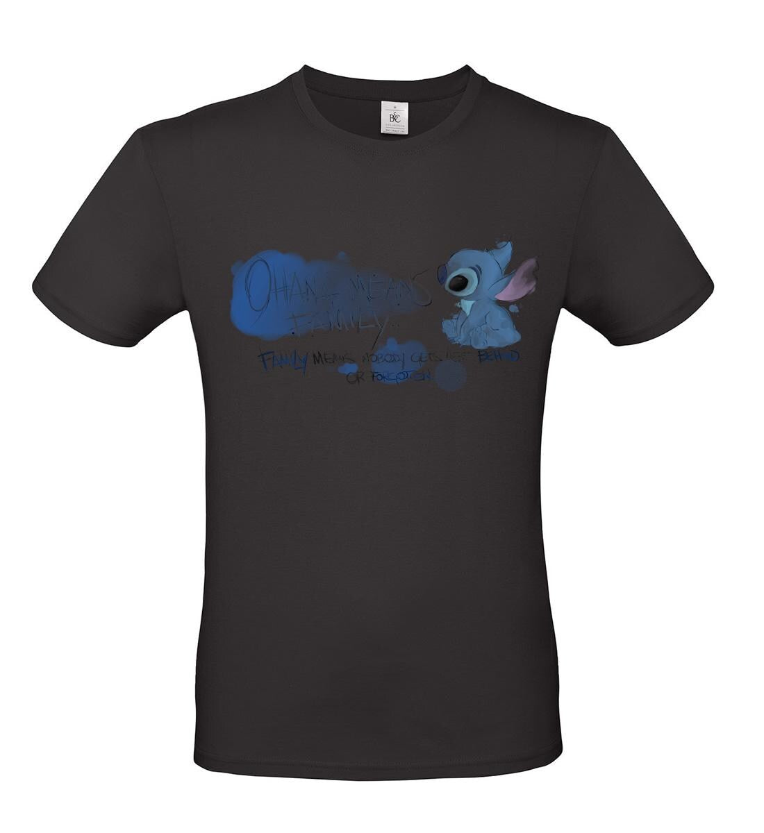 T-Shirt fan art Stitch Ohana Means Family illustrazione by didibi illustrazioni