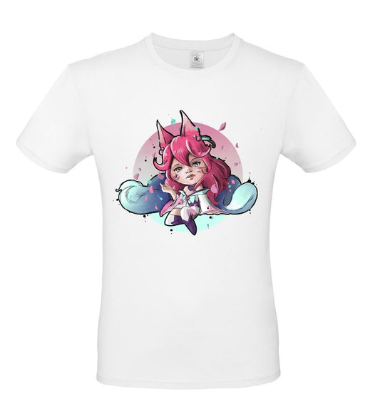 T-Shirt fan art Ahri League of Legends illustrazione by didibi illustrazioni