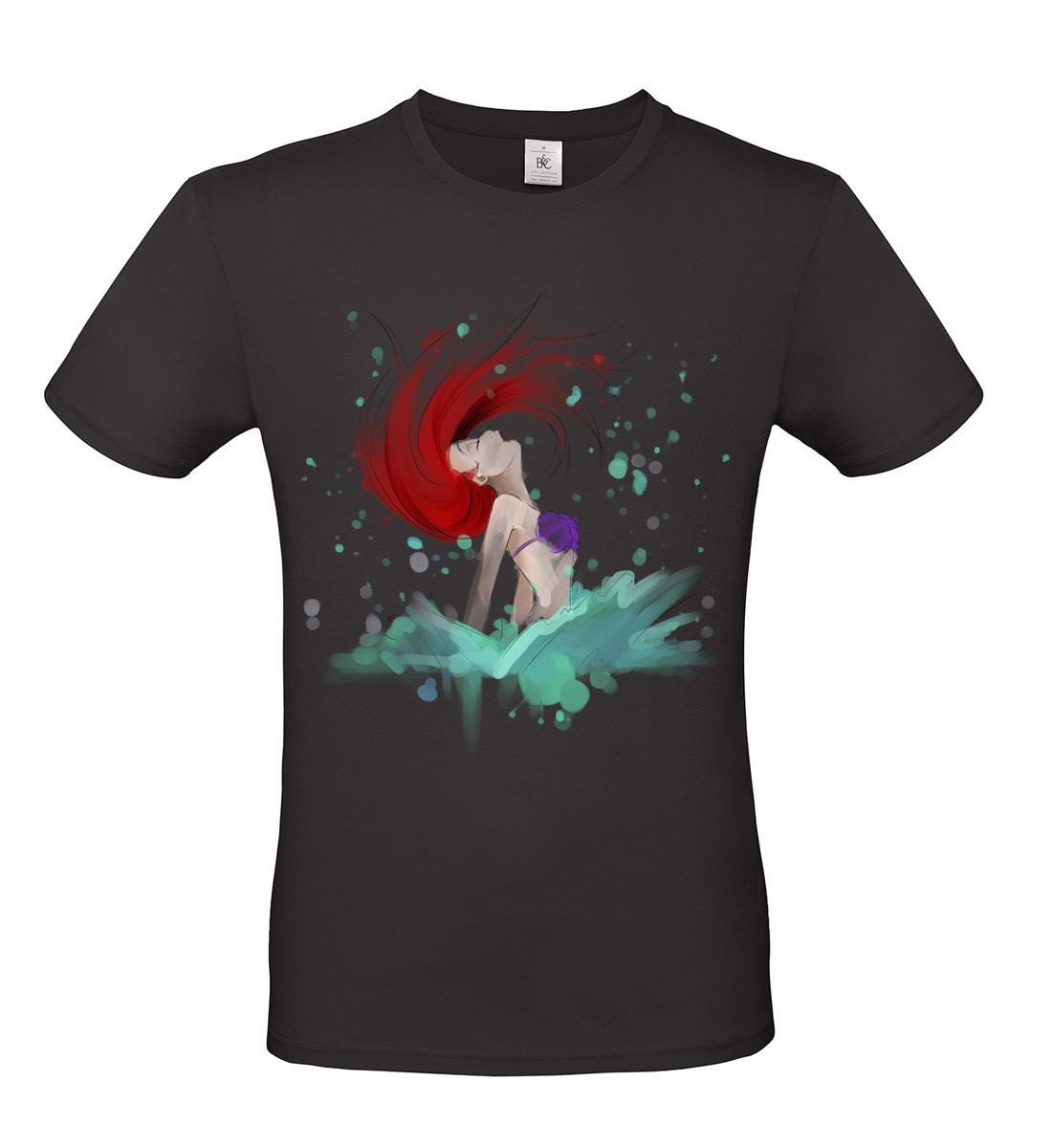 T-Shirt fan art Ariel la Sirenetta illustrazione by didibi illustrazioni