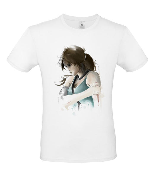 T-Shirt fan art Vintage Lara Croft Tombraider illustrazione by didibi illustrazioni