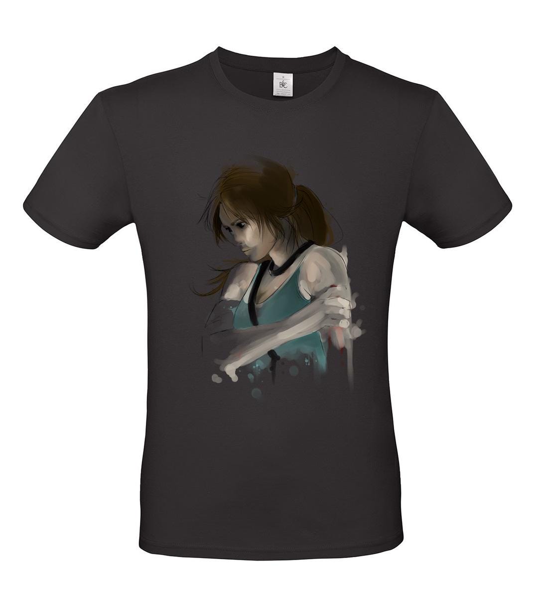 T-Shirt fan art Vintage Lara Croft Tombraider illustrazione by didibi illustrazioni