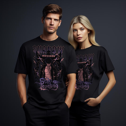 T-Shirt maglietta FanArt Shadow Monarch Solo Leveling Manga Videogames Film SerieTV Music