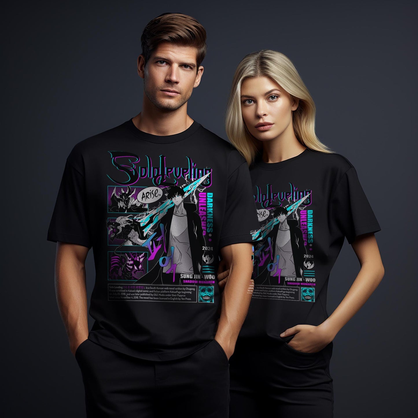 T-Shirt maglietta FanArt Sun Jing Woo Manga Videogames Film SerieTV Music